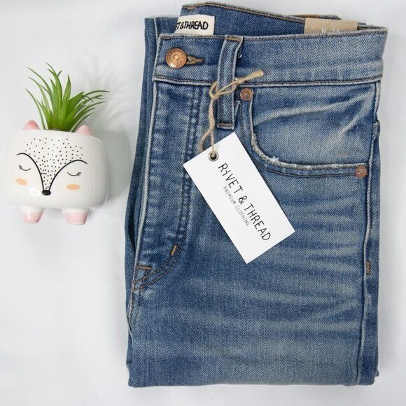 Madewell Rivet & Thread Cali Demi-Boot Jeans in Shetland Wash, ‎ made in USA, 25 - Picture 16 of 16